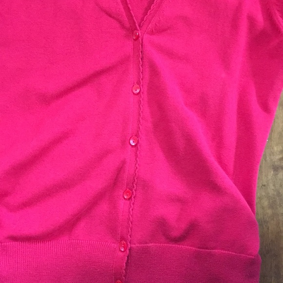 GAP Button Down 3/4 Sleeve Red Cardigan Top Medium - Picture 7 of 8